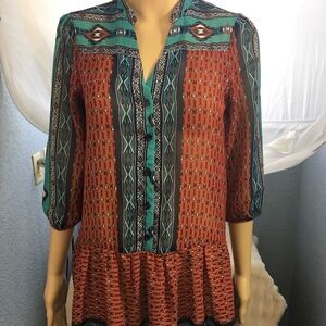 Tribal Western Indian BeBop Dress // Size Small